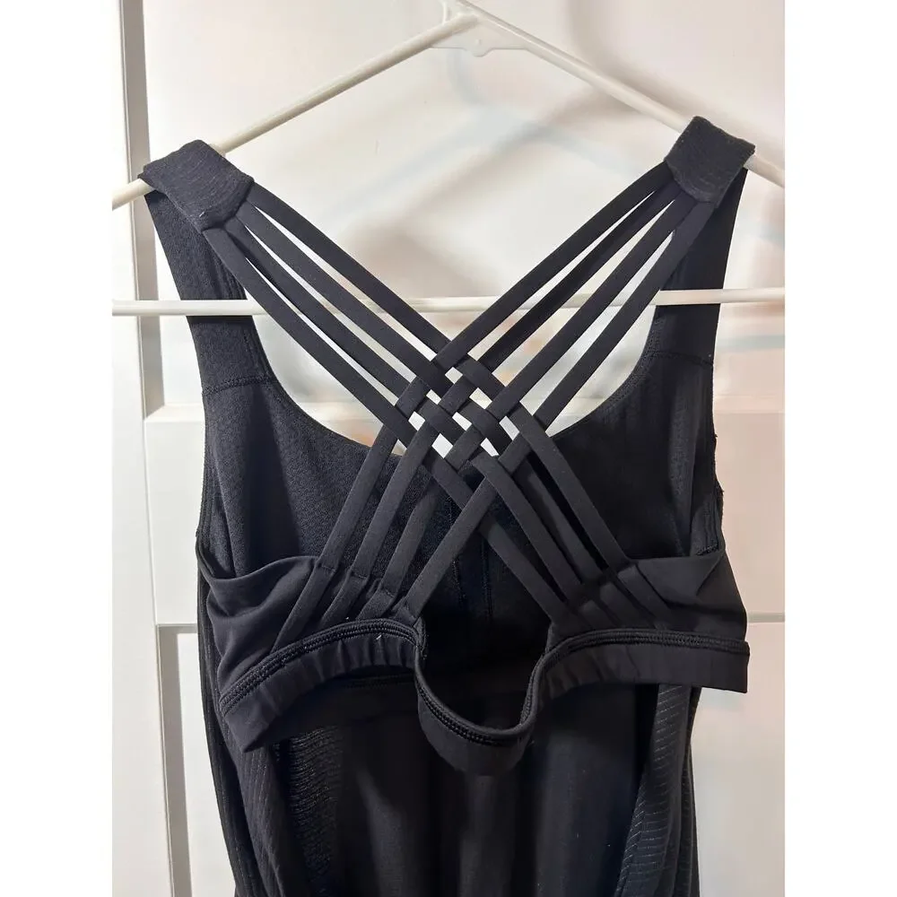 Lululemon Women's Free to Be Wild 2-In-1 Tank Top Gym Yoga‎ Run Black Size Small